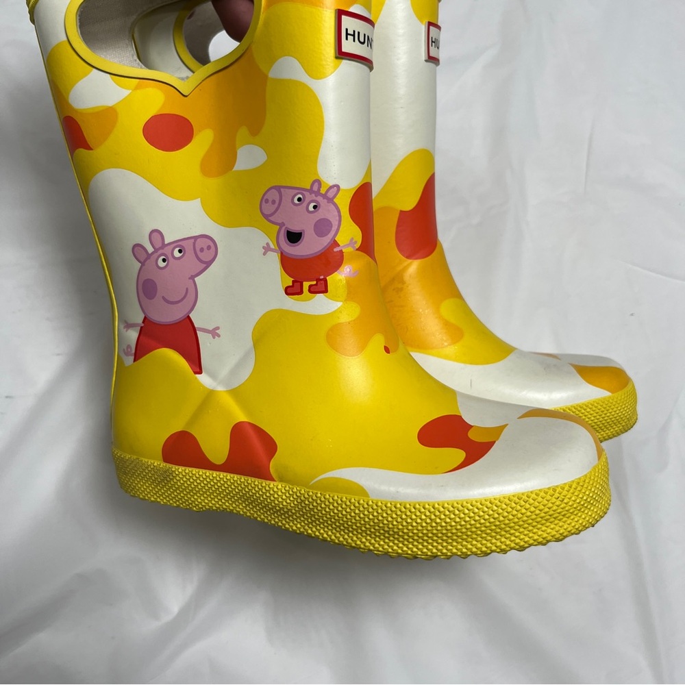 Hunter x Peppa pig pull on rain boots UK 9 EU 27 US 10-10.5 kids